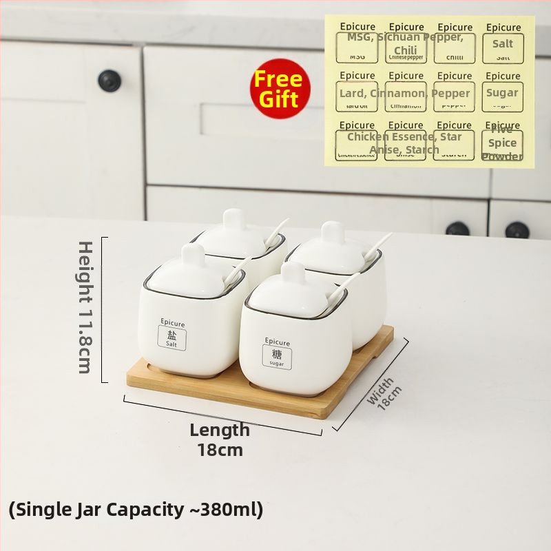 Kerámia fűszers tartó készlet — könnyű luxus stílus, anyag kerámia, testreszabás nélkül