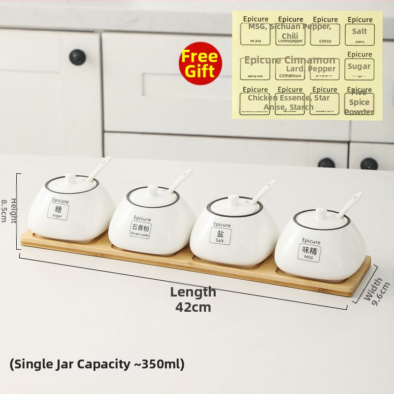 Kerámia fűszers tartó készlet — könnyű luxus stílus, anyag kerámia, testreszabás nélkül