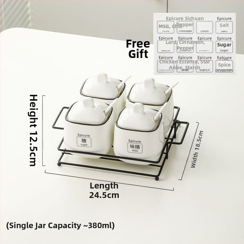 Kerámia fűszers tartó készlet — könnyű luxus stílus, anyag kerámia, testreszabás nélkül