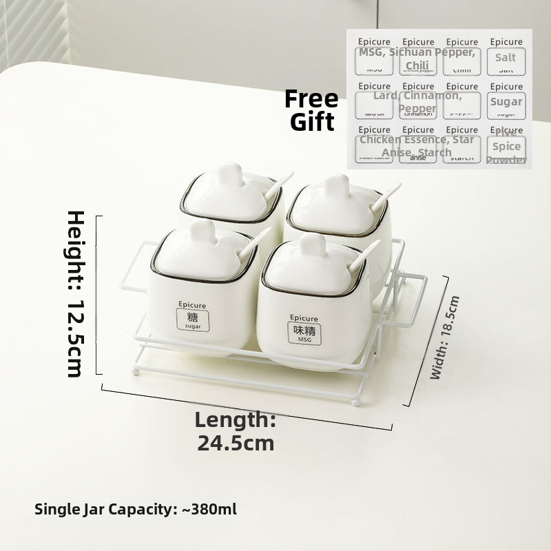 Kerámia fűszers tartó készlet — könnyű luxus stílus, anyag kerámia, testreszabás nélkül