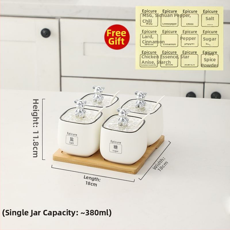 Kerámia fűszers tartó készlet — könnyű luxus stílus, anyag kerámia, testreszabás nélkül