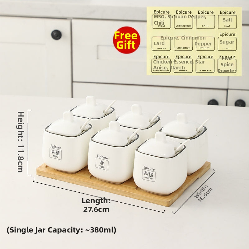 Kerámia fűszers tartó készlet — könnyű luxus stílus, anyag kerámia, testreszabás nélkül