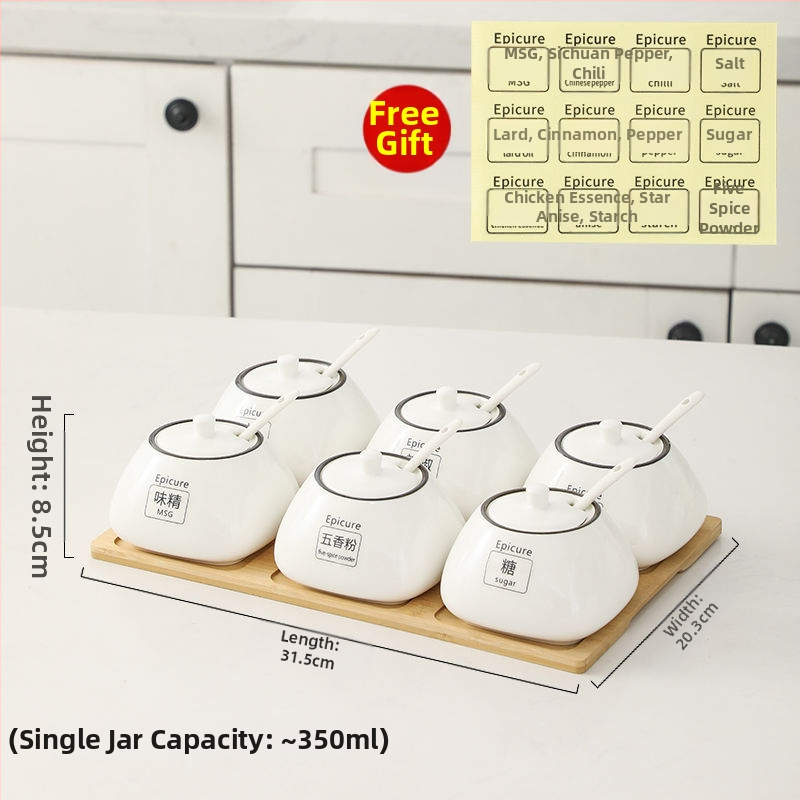 Kerámia fűszers tartó készlet — könnyű luxus stílus, anyag kerámia, testreszabás nélkül