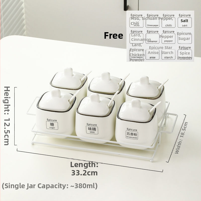 Kerámia fűszers tartó készlet — könnyű luxus stílus, anyag kerámia, testreszabás nélkül
