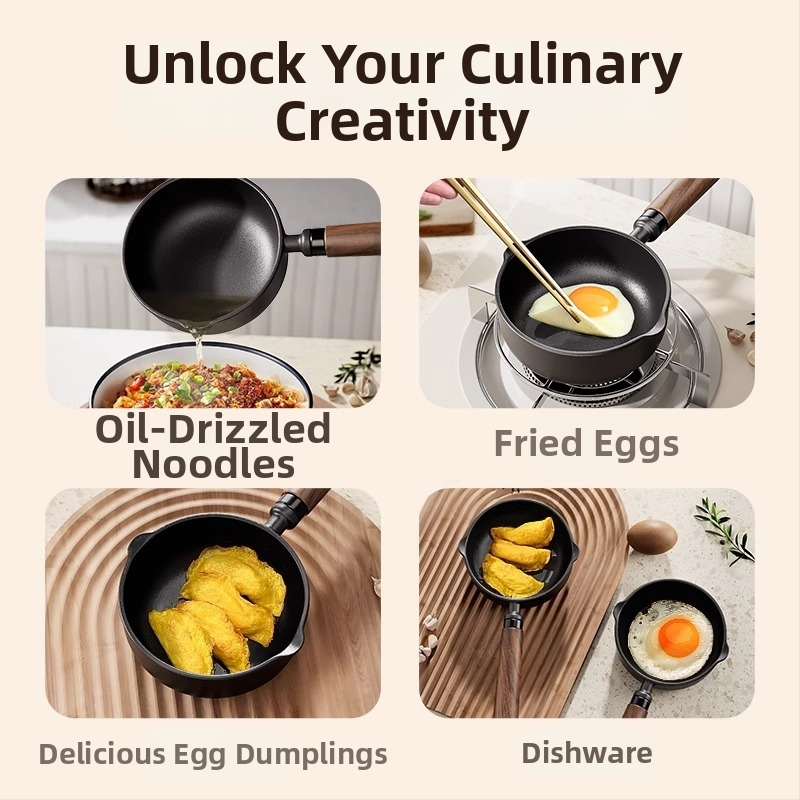 Litínová hlboká panvica na nalievanie oleja, antiadhézna, model 985