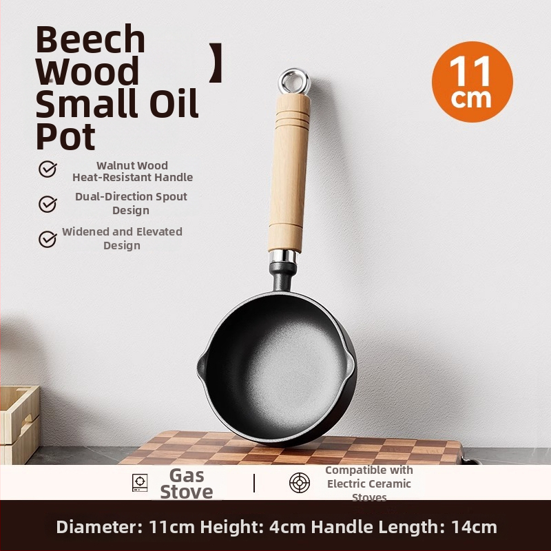 Litínová hlboká panvica na nalievanie oleja, antiadhézna, model 985