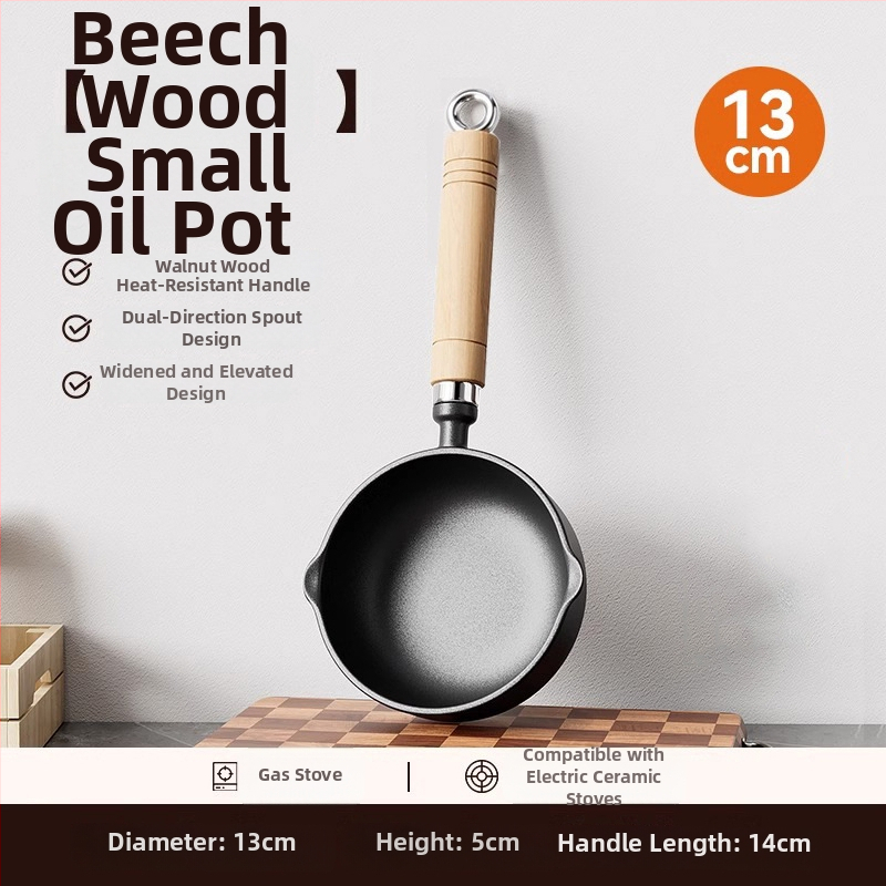 Litínová hlboká panvica na nalievanie oleja, antiadhézna, model 985