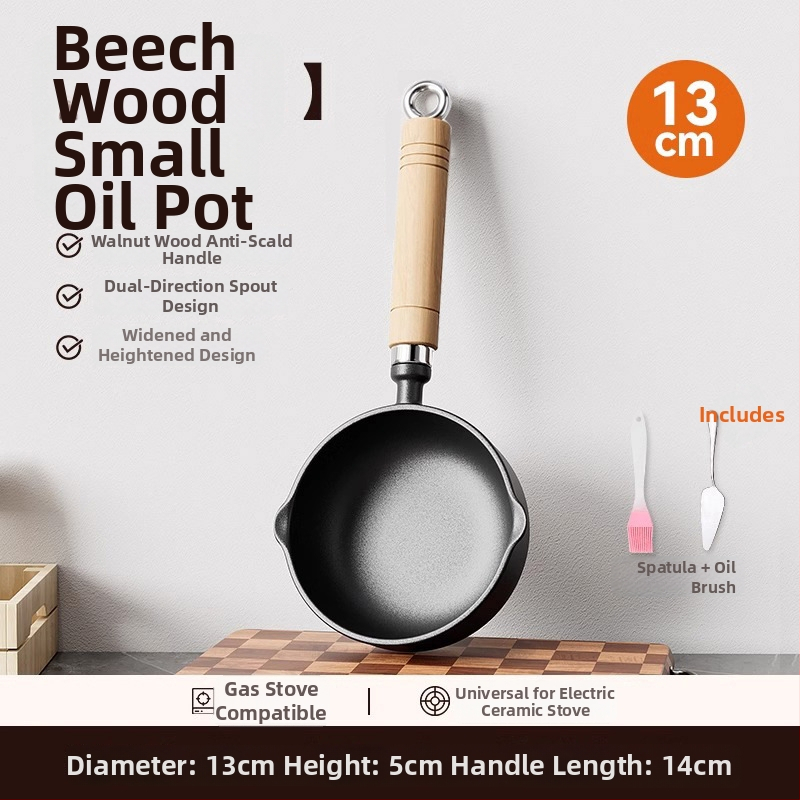 Litínová hlboká panvica na nalievanie oleja, antiadhézna, model 985