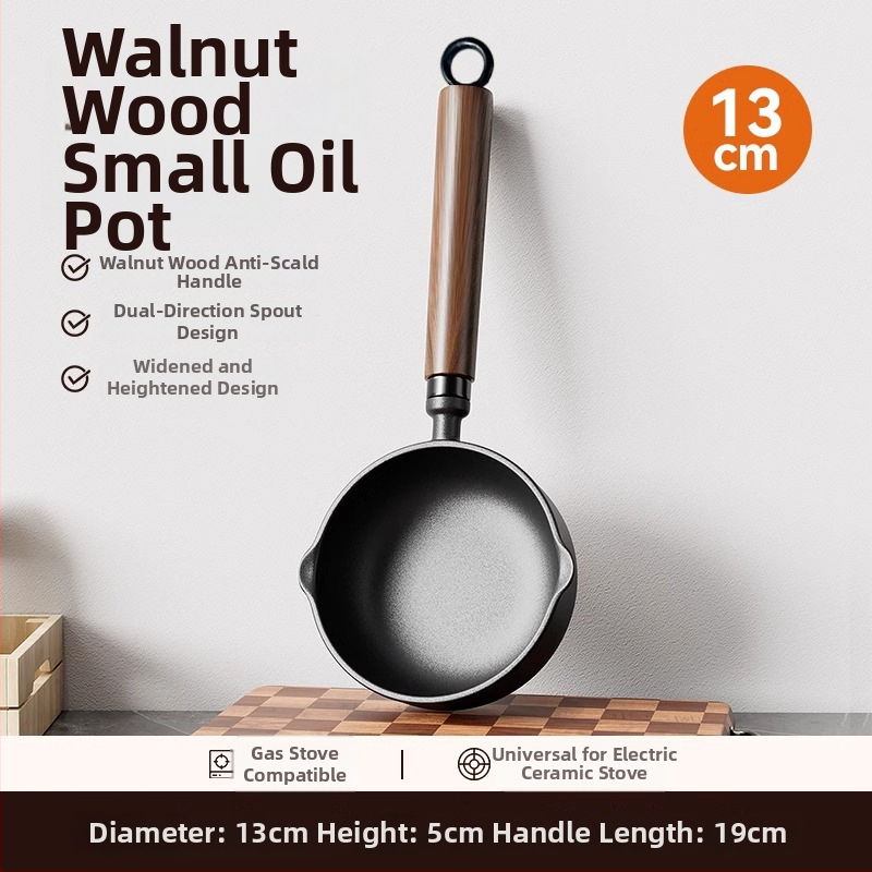 Litínová hlboká panvica na nalievanie oleja, antiadhézna, model 985