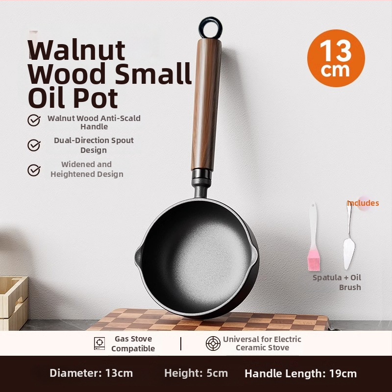 Litínová hlboká panvica na nalievanie oleja, antiadhézna, model 985