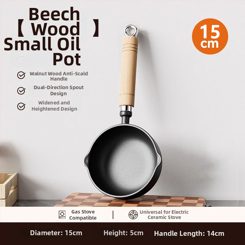 Litínová hlboká panvica na nalievanie oleja, antiadhézna, model 985