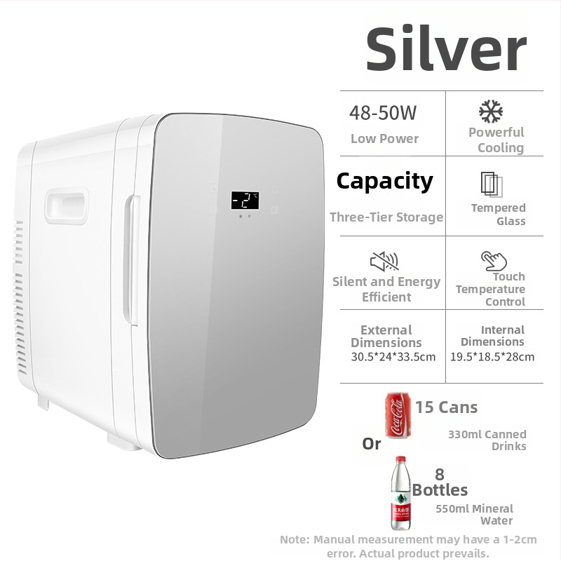 Polovodičná automobilová chladička | 50W, 12V/220V, 2°C chladenie, 65°C ohrev, plastové telo