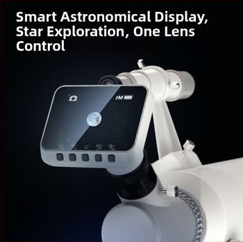Astronomický ďalekohľad s vysokým rozlíšením a veľkou obrazovkou, pripojenie k smartfónu pre HD fotografie a videá, s veľkou clonou objektívu.