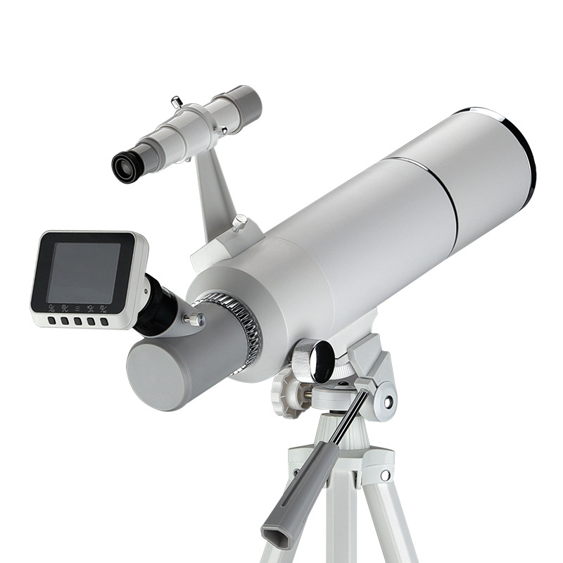 Астрономически телескоп с голям екран и свързване към смартфон за HD снимки и видеоклипове; голям апертура.