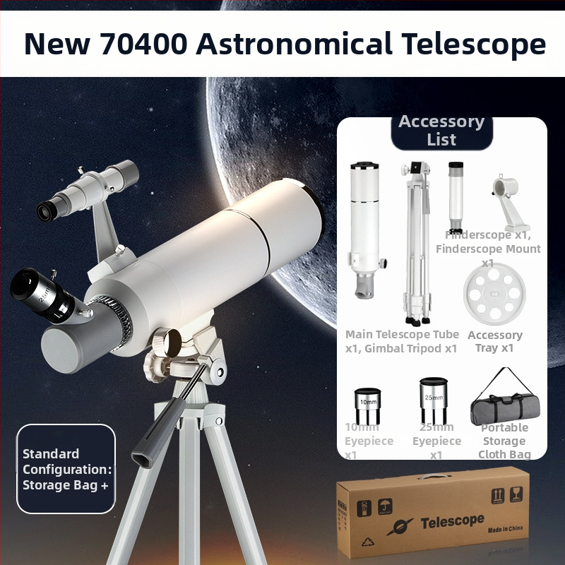 Astronomický ďalekohľad s vysokým rozlíšením a veľkou obrazovkou, pripojenie k smartfónu pre HD fotografie a videá, s veľkou clonou objektívu.