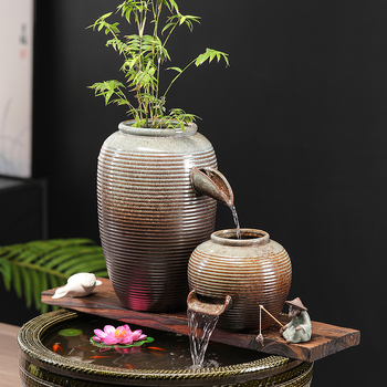 Κεραμικό διακοσμητικό ενυδρείου με γλασαρισμένη επιφάνεια, νέο κινεζικό στυλ, πολύχρωμη γλάσα