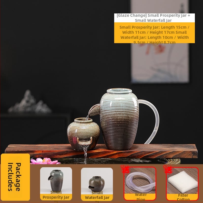 Κεραμικό διακοσμητικό ενυδρείου με γλασαρισμένη επιφάνεια, νέο κινεζικό στυλ, πολύχρωμη γλάσα