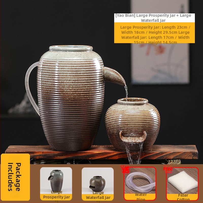 Κεραμικό διακοσμητικό ενυδρείου με γλασαρισμένη επιφάνεια, νέο κινεζικό στυλ, πολύχρωμη γλάσα