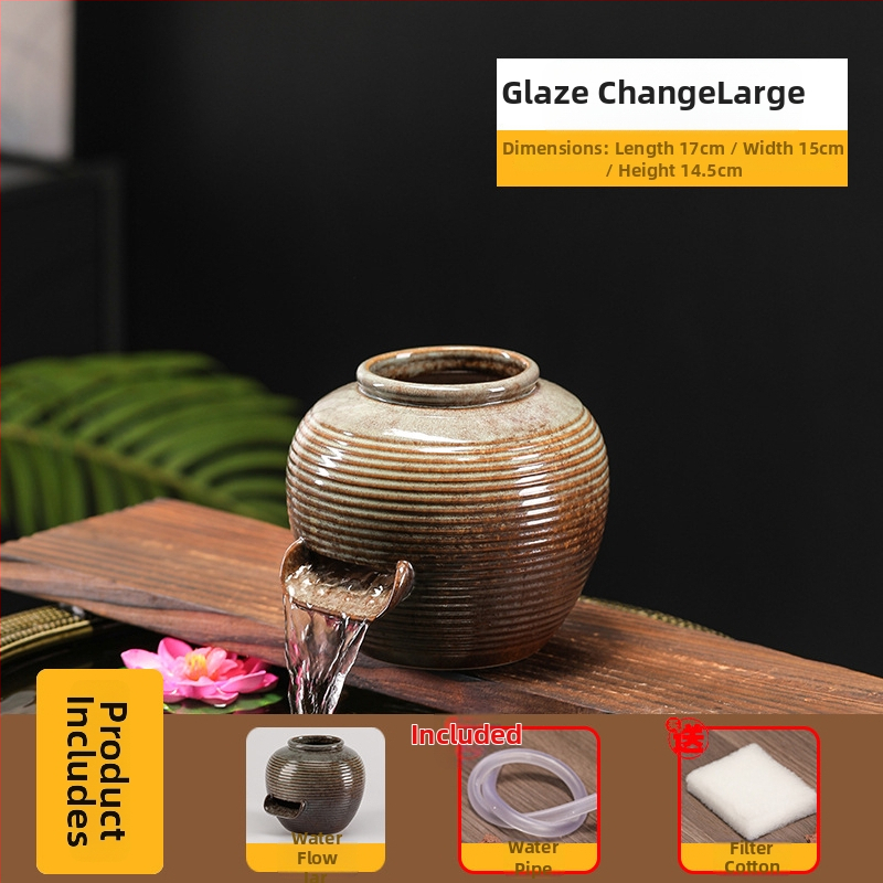 Κεραμικό διακοσμητικό ενυδρείου με γλασαρισμένη επιφάνεια, νέο κινεζικό στυλ, πολύχρωμη γλάσα