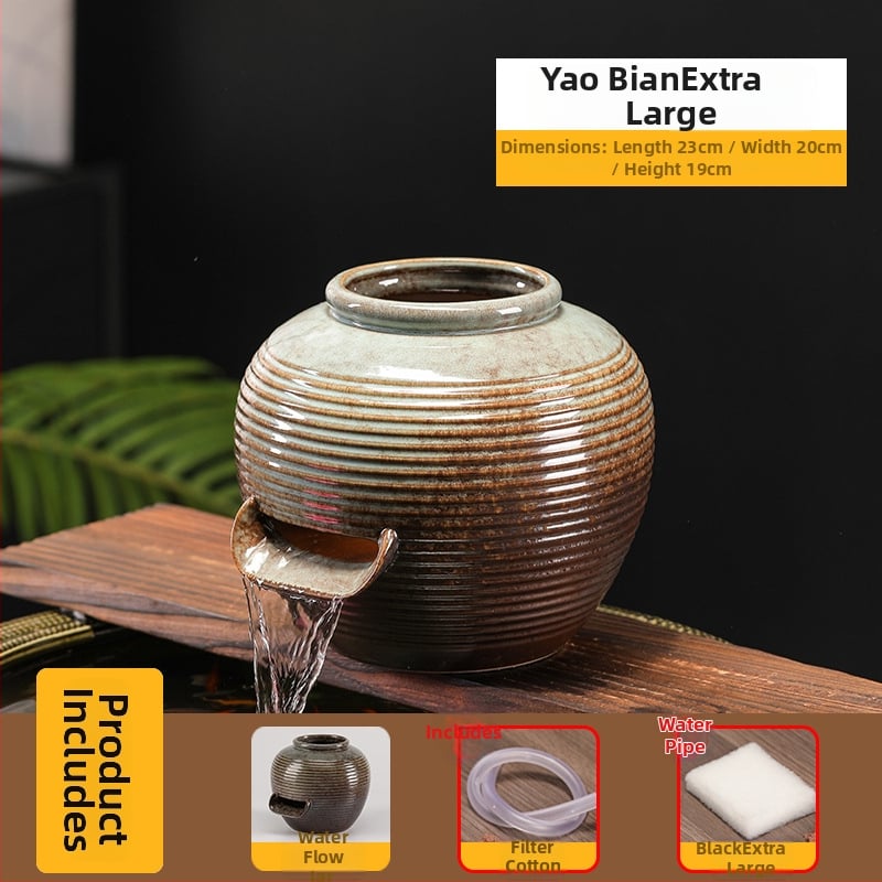 Κεραμικό διακοσμητικό ενυδρείου με γλασαρισμένη επιφάνεια, νέο κινεζικό στυλ, πολύχρωμη γλάσα