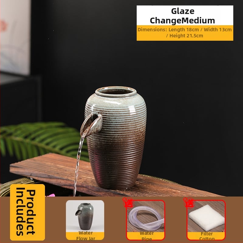 Κεραμικό διακοσμητικό ενυδρείου με γλασαρισμένη επιφάνεια, νέο κινεζικό στυλ, πολύχρωμη γλάσα