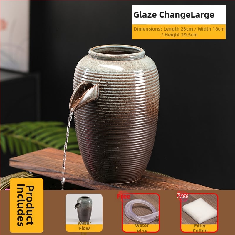 Κεραμικό διακοσμητικό ενυδρείου με γλασαρισμένη επιφάνεια, νέο κινεζικό στυλ, πολύχρωμη γλάσα