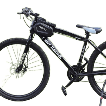 Poliészter kerékpár táska felsőcsőre és elülső vázra, telefontartó zseb, bélés nélkül, hegyi kerékpárhoz