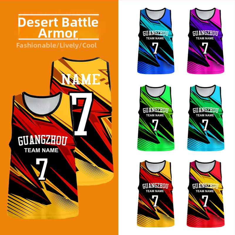 Polyes­terová sieťová tréningová vesta na futbal, prispôsobiteľná, značka Nine Moves, vek 6–40, vhodné pre futbal