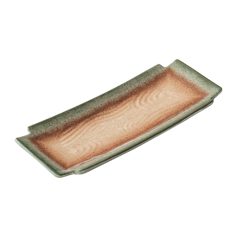 Melaminski pravokutni tanjur za serviranje, gradijent boja, moderni minimalistički stil, 24–24,9 cm, pogodan za roštilj i hot pot