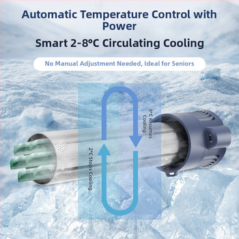 Портативен охладител за инсулин и мини хладилник за лекарства; корпус 304 неръждаема стомана + алуминий; 5V, 10W; минимална температура на охлаждане 2°C; тегло 1 кг