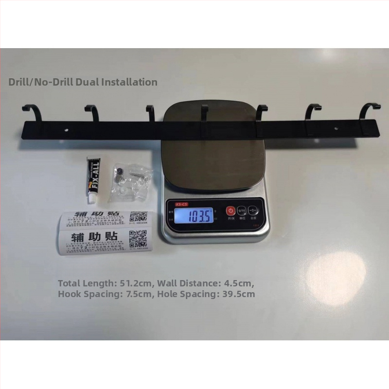 Space Aluminum vešiak na kabát na stenu bez vrtania, moderný minimalistický štýl, hmotnosť 41,5–118 g