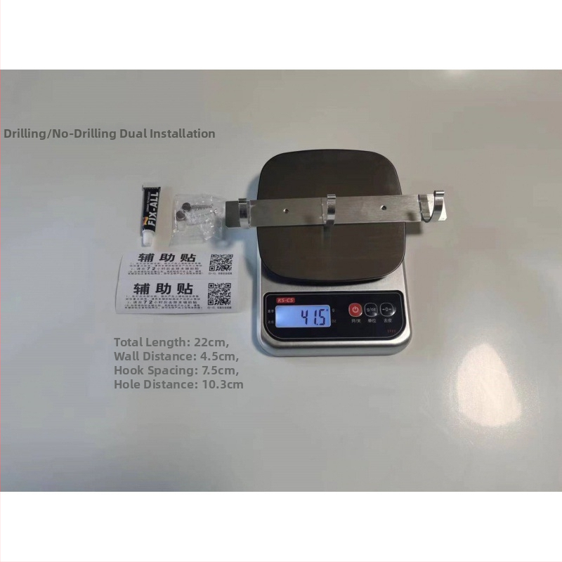 Space Aluminum vešiak na kabát na stenu bez vrtania, moderný minimalistický štýl, hmotnosť 41,5–118 g