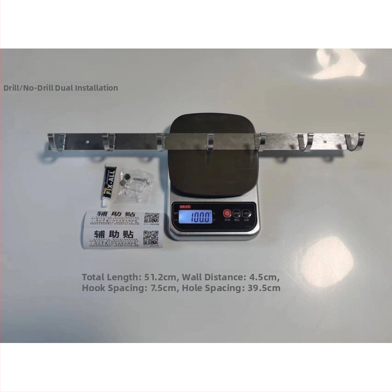 Space Aluminum vešiak na kabát na stenu bez vrtania, moderný minimalistický štýl, hmotnosť 41,5–118 g