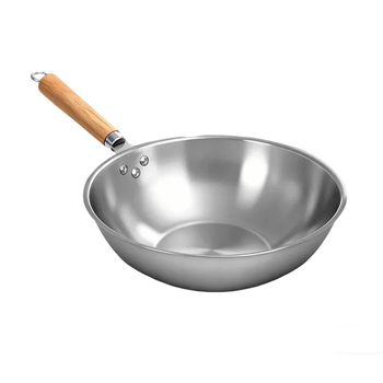Wok lonac od 410 inox čelika, stakleni poklopac, kompatibilan s univerzalnim pločama, težina 1,2 kg