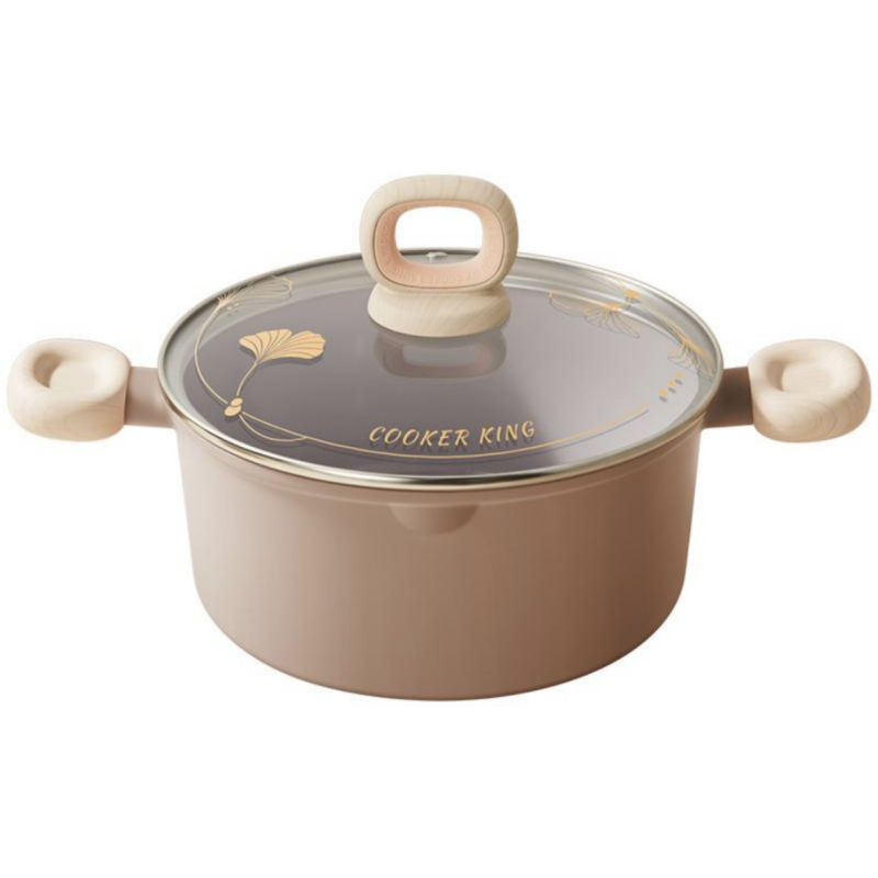 Cooker King wok - tapadásmentes, lapos aljzatú, alumíniumötvözetből, Pottery Crystal sorozat, indukciós és gáztűzhelyhez egyaránt