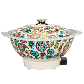 Ηλεκτρική αλουμινένια κατσαρόλα με Xinjiang ρύζι – εθνικός σχεδιασμός, 220V 1500W, πέντε βαθμίδες θερμότητας, πολυλειτουργική για σούπα, μαγείρεμα και σοτάρισμα