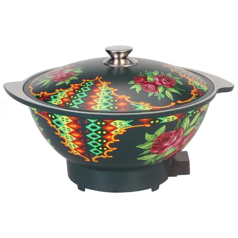 Ηλεκτρική αλουμινένια κατσαρόλα με Xinjiang ρύζι – εθνικός σχεδιασμός, 220V 1500W, πέντε βαθμίδες θερμότητας, πολυλειτουργική για σούπα, μαγείρεμα και σοτάρισμα