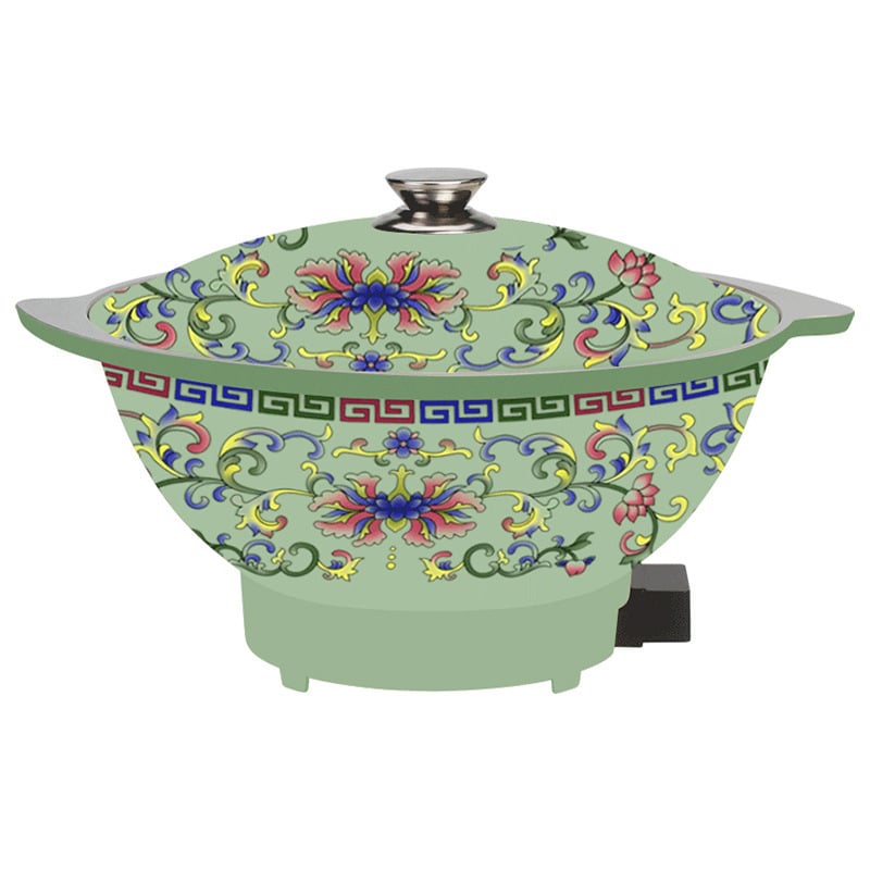 Ηλεκτρική αλουμινένια κατσαρόλα με Xinjiang ρύζι – εθνικός σχεδιασμός, 220V 1500W, πέντε βαθμίδες θερμότητας, πολυλειτουργική για σούπα, μαγείρεμα και σοτάρισμα