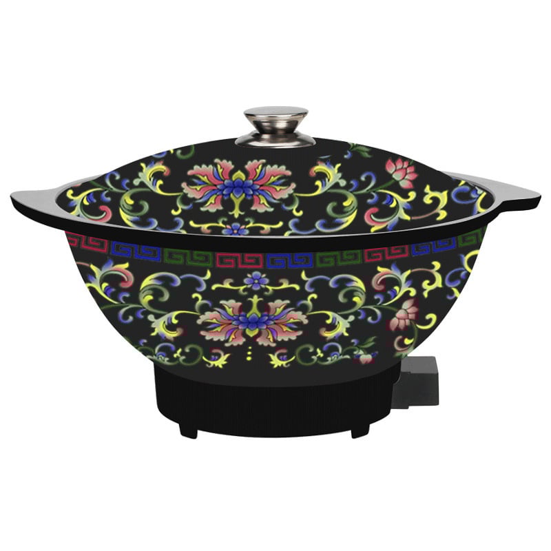 Ηλεκτρική αλουμινένια κατσαρόλα με Xinjiang ρύζι – εθνικός σχεδιασμός, 220V 1500W, πέντε βαθμίδες θερμότητας, πολυλειτουργική για σούπα, μαγείρεμα και σοτάρισμα