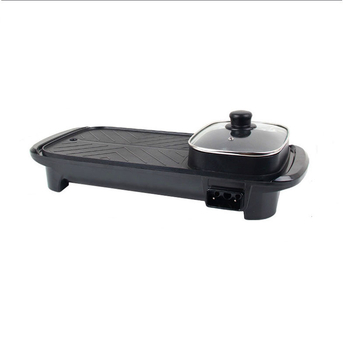 Višenamjenski električni lonac s velikim kapacitetom za Shabu-Shabu i grill, 3-4 L, 1200 W, tijelo od aluminijske legure