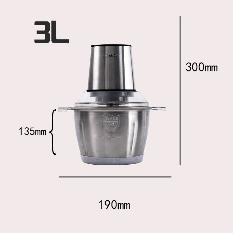 Električni kuhinjski stroj višenamjenski: mljevenje mesa, prerada sokova, miješanje; 2 brzine, 5000 rpm, kućište od PP i nehrđajućeg čelika, prilagodba obrade