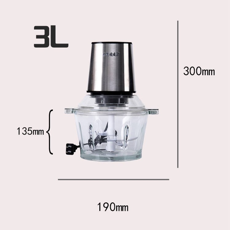 Električni kuhinjski stroj višenamjenski: mljevenje mesa, prerada sokova, miješanje; 2 brzine, 5000 rpm, kućište od PP i nehrđajućeg čelika, prilagodba obrade