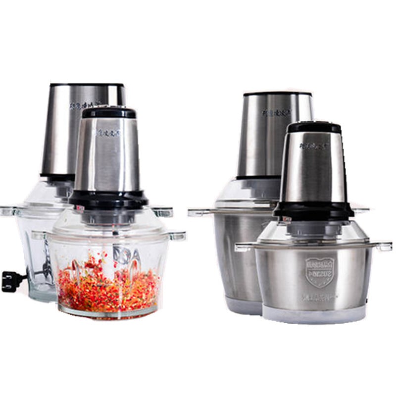 Električni kuhinjski stroj višenamjenski: mljevenje mesa, prerada sokova, miješanje; 2 brzine, 5000 rpm, kućište od PP i nehrđajućeg čelika, prilagodba obrade