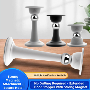 Dverový stopper – Magnetický zarážač na dvere, PP materiál, nástenná montáž, elektroplating povrch, moderný minimalistický dizajn