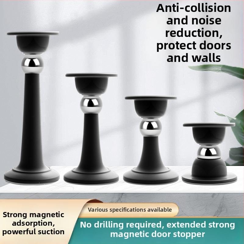 Dverový stopper – Magnetický zarážač na dvere, PP materiál, nástenná montáž, elektroplating povrch, moderný minimalistický dizajn