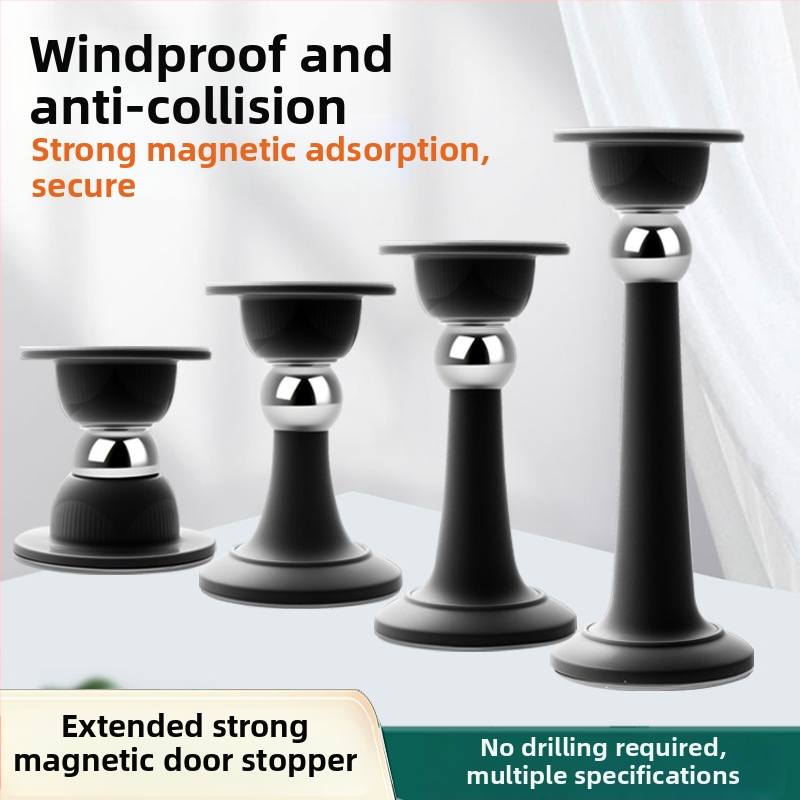 Dverový stopper – Magnetický zarážač na dvere, PP materiál, nástenná montáž, elektroplating povrch, moderný minimalistický dizajn