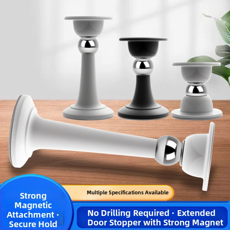Dverový stopper – Magnetický zarážač na dvere, PP materiál, nástenná montáž, elektroplating povrch, moderný minimalistický dizajn