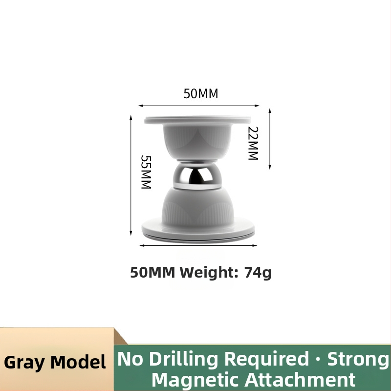 Dverový stopper – Magnetický zarážač na dvere, PP materiál, nástenná montáž, elektroplating povrch, moderný minimalistický dizajn