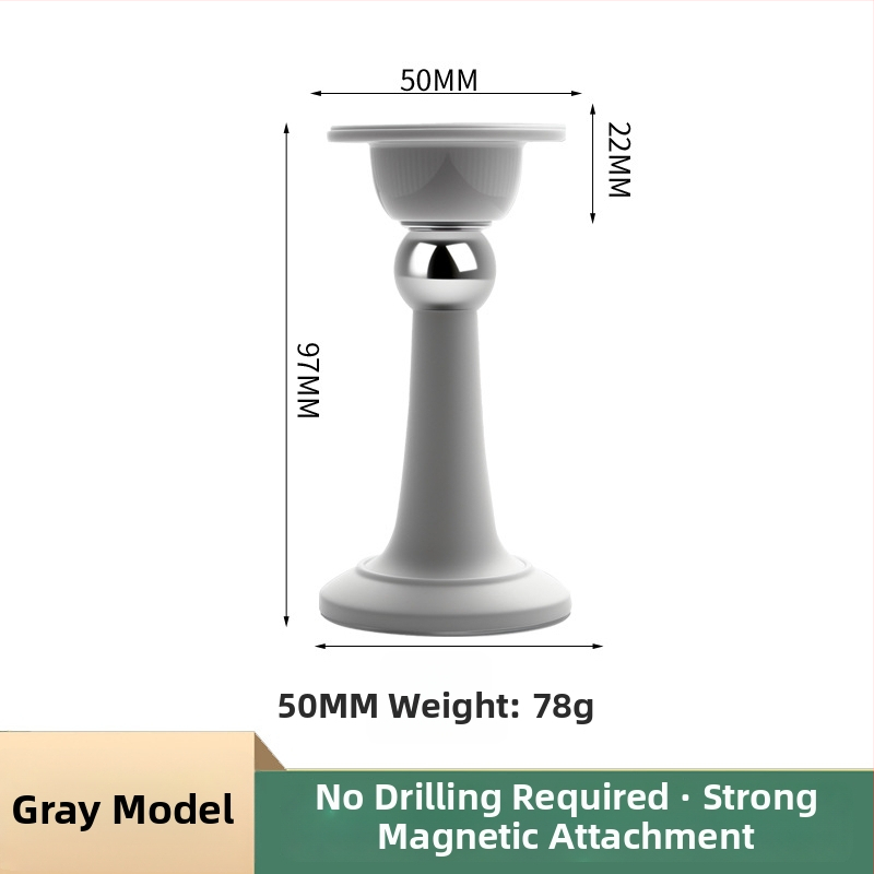 Dverový stopper – Magnetický zarážač na dvere, PP materiál, nástenná montáž, elektroplating povrch, moderný minimalistický dizajn