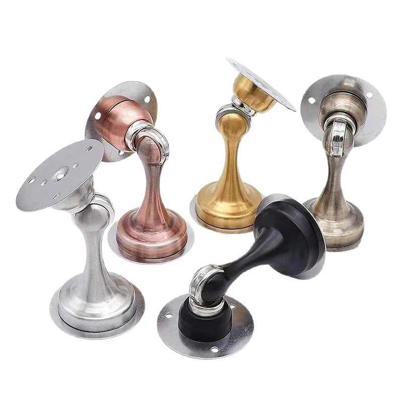 Ajtóstopper, Modell Yasabi 828, Rozsdamentes acél, Fúrás nélkül, Padlóra szerelhető, Automatikus